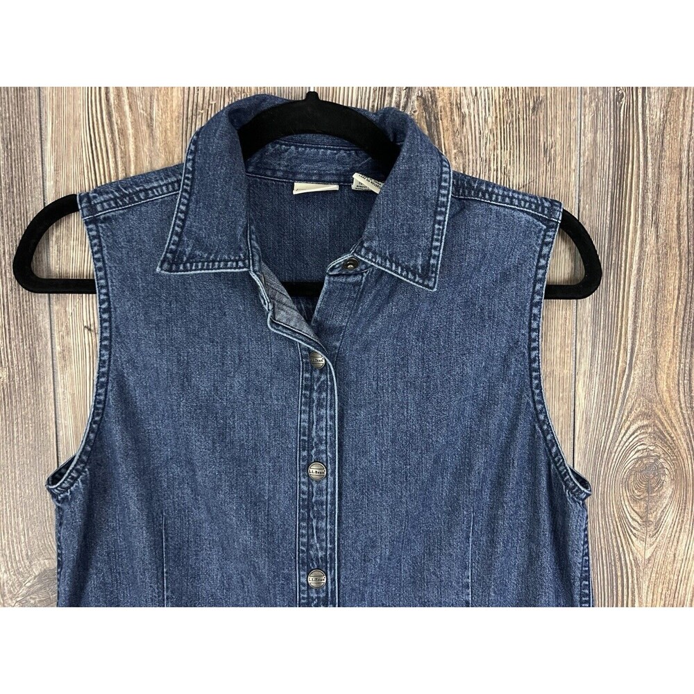 L.L. Bean Blue Denim Midi Dress - Picture 2 of 12